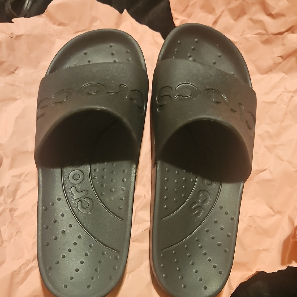 CROCS Black Slide Sandals